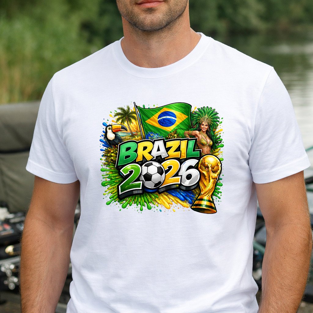 Koszulka WORLD CUP 2026 BRAZYLIA kolor biały rozmiar XL