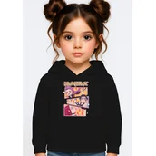 Bluzy dla dziewczynek - BLUZA DZIECIĘCA KPOP DEMON HUNTERS HUNTRIX 122-128 Z KAPTUREM BAWEŁNIANA - miniaturka - grafika 1