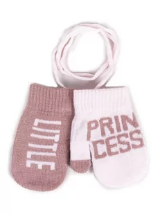 Rękawiczki Dziewczęce Jednopalczaste Ze Sznurkiem Dotykowe Little Princess 16 Cm - Rękawiczki dla dzieci - miniaturka - grafika 1