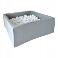 Suche baseny - Suchy basen z piłeczkami 400szt kwadrat jasno szary - DOWOLNY MIX - miniaturka - grafika 1