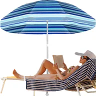 Parasole - DUŻY PARASOL PLAŻOWY XXL OGRODOWY SKŁADANY KEMPING - miniaturka - grafika 1