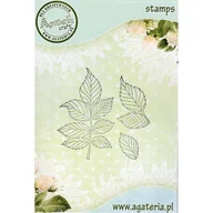 Szkolne artykuły papiernicze - Stempel polimerowy - Liście zestaw 3 - Agateria - miniaturka - grafika 1