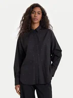 Koszule damskie - Vero Moda Koszula Fanni 10337791 Czarny Oversize - miniaturka - grafika 1