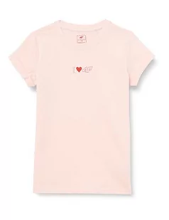 4F Koszulka Dziewczęca Jtsd005 Koszulka, jasnoróżowa, 152 cm Dziewczynka, jasnoróżowy, 152 - Koszulki dla dziewczynek - miniaturka - grafika 1