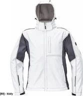 Odzież robocza - CERVA DAYBORO softshell - męska kurtka softshellowa, odpinany kaptur, odblaskowe elementy, 100% poliester - biały XL - miniaturka - grafika 1