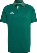 Koszulki męskie - Adidas Koszulka męska adidas Tiro 23 Competition Polo zielona HU1345 M - miniaturka - grafika 1