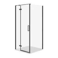 Kabiny prysznicowe - Kabina Prysznicowa Cersanit Jota 80X80X195 kwadratowa lewa transparentny brodzik Tako Slim 4cm Biały Mat S601-147 - miniaturka - grafika 1
