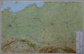 Atlasy i mapy - Global Map, Polska. Mapa ścienna plastyczna w ramie, 1:800 000 - miniaturka - grafika 1