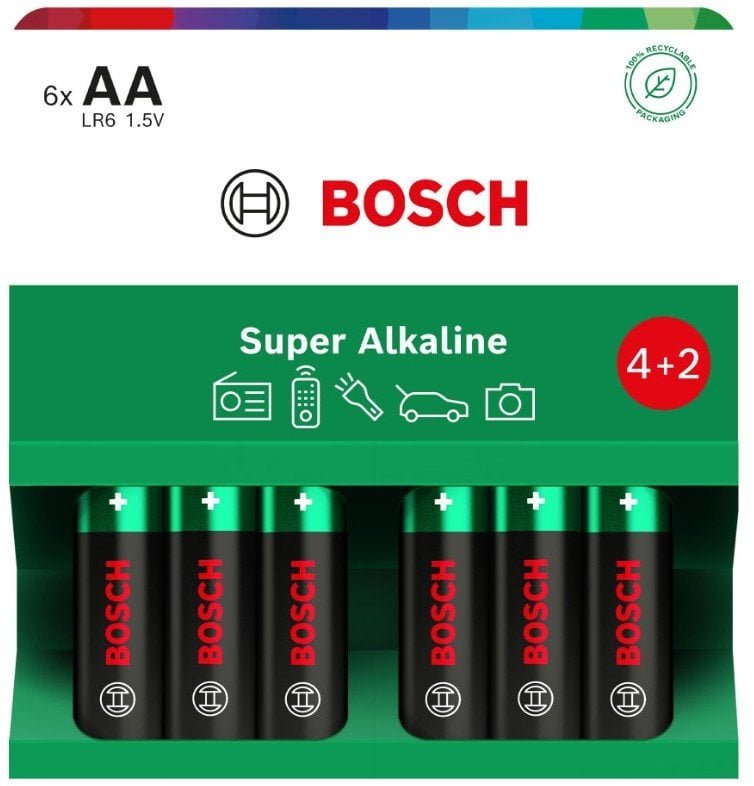 BATERIA BOSCH 6SZT AA SUPER ALKALINE LR6SA6B/00