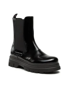 Tommy Hilfiger Kozaki T4A5-33035-1453999 Czarny - Buty dla dziewczynek - miniaturka - grafika 1