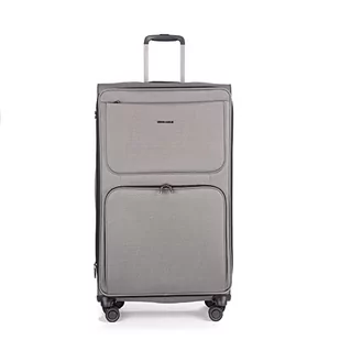 Stratic Bendigo Light+ miękka walizka podróżna na kółkach, zamek TSA, 4 kółka, możliwość rozszerzenia, Silver, 84 cm, L Długi - Walizki - miniaturka - grafika 1