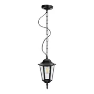 Lampy ogrodowe - Lampa ogrodowa WISZĄCA czarna ZEWNĘTRZNA latarnia IP54 stylowa E27 - miniaturka - grafika 1