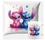 Gadżety dla niej i dla niego - ZESTAW PODUSZKA + KUBEK Prezent STICH STITCH STICZ ANGEL + IMIĘ 35 - miniaturka - grafika 1