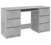 Biurka - Elior Minimalistyczne biurko w kolorze szarego betonu G7-M08 - miniaturka - grafika 1