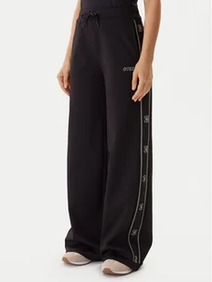 Guess Spodnie dresowe V5BB12 KCX22 Czarny Wide Leg - Spodnie sportowe damskie - miniaturka - grafika 1