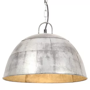 VidaXL Industrialna lampa wisząca, 25 W, srebrna, okrągła, 41 cm, E27 320541 - Lampy sufitowe - miniaturka - grafika 1