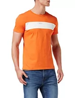 Koszulki męskie - Replay T-shirt męski, 448 płomieniowa pomarańcza, S - miniaturka - grafika 1