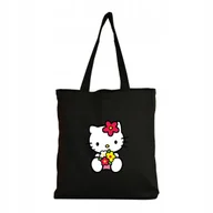 Torby i wózki na zakupy - Eko Torba na ramię Na Zakupy Shopper Prezent Torebka Hello Kitty Kotek 2 - miniaturka - grafika 1