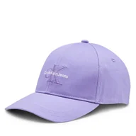 Czapki damskie - Czapka z daszkiem Calvin Klein Mono Logo Embro K60K612317 Fioletowy - miniaturka - grafika 1