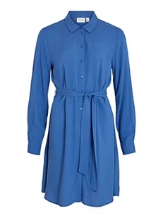 Vila Damska sukienka bluzkowa, pasek w talii –, federal blue, 34 - Sukienki - miniaturka - grafika 1