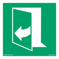 Systemy ekspozycyjne i znaki informacyjne - AE058 CIĄGNĄĆ Z PRAWEJ STRONY ABY OTWORZYĆ, PS - PŁYTA PCV 1MM FOTOLUMINESCENCYJNA; (350X350MM) - miniaturka - grafika 1