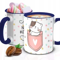 Kubki - Kubek Z Nadrukiem DLA KOCIEJ MAMY IMIĘ Granatowo Biały Kreator - miniaturka - grafika 1