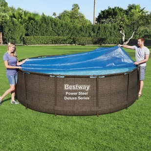 Bestway Pokrywa solarna na basen Flowclear, 356 cm vidaXL - Akcesoria do basenów - miniaturka - grafika 1