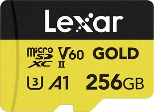 Karta Lexar Gold MicroSDXC 256 GB Class 10 UHS-II/U3 A1 V60 LMSGOLD256G-BNNNG - Karty pamięci - miniaturka - grafika 1
