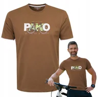 Koszulki męskie - T-SHIRT Męski Koszulka BRĄZOWA Gruba Bawełna BIKE XL Pako Jeans - miniaturka - grafika 1