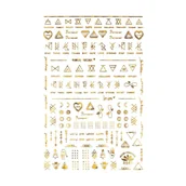 Ozdoby do paznokci - Naklejki do paznokci cienkie złote holo Nr R081 - miniaturka - grafika 1