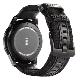 Opaska Pasek Bransoleta Nylon Samsung Watch 42Mm 3 41Mm 4 40/44Mm Active Huawei Watch Gt 2 / 3 42Mm Amazfit Gts 1 2  2E Mini Garmin Venu / Sq Czarna - Akcesoria do smartwatchy - miniaturka - grafika 1