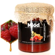 Miód - Miód z Malinami Malinowy Bartnik 410G Tegoroczny Zbiór Pyszny Kremowany PL - miniaturka - grafika 1