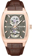 Zegarki męskie - Zegarek męski KENNETH COLE KCWGX0058803 brązowy klasyczny skeleton - miniaturka - grafika 1