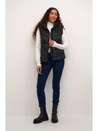 Kamizelki damskie - Kaffe Kamizelka pikowana w kolorze czarnym - miniaturka - grafika 1