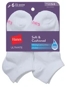 Skarpetki damskie - Super miękkie i delikatne białe skarpety damskie Hanes 6 par - miniaturka - grafika 1