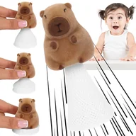 Figurki dla dzieci - Skacząca WYSOKO! zabawka KAPIBARA dla dzieci 10 cm, POP UP, sprężysta figurka - miniaturka - grafika 1