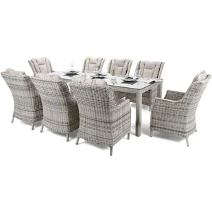 HOME & GARDEN Meble ogrodowe technorattanowe Bristol 230 cm Grey / Grey 8+1 755605 - Meble ogrodowe - miniaturka - grafika 1