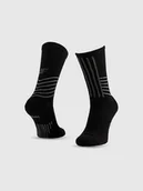 Skarpetki sportowe męskie - 4F Skarpetki trekkingowe z wełną długie męskie - czarne 43-46 - miniaturka - grafika 1