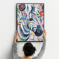 Malowanie po numerach - Zestaw do malowania po numerach - Pomalowana zebra 50x40 cm - miniaturka - grafika 1