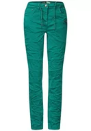 Spodnie damskie - Cecil damskie spodnie bawełniane slim, Głęboki szmaragd zielony, 25W / 30L - miniaturka - grafika 1