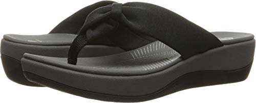 Clarks Klapki damskie Arla Glison, Czarna tkanina, 41 EU