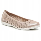 Baleriny - Z��ote a��urowe baleriny damskie Caprice 9-22151 sk��ra r.36 - miniaturka - grafika 1