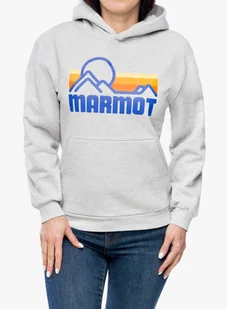 Bluza z kapturem damska Marmot Coastal Hoody - light grey heather - Bluzy damskie - miniaturka - grafika 1