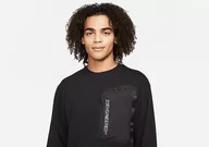 Koszulki męskie - Nike Air Jordan 23Engineered Statement Long Sleeve Black - miniaturka - grafika 1