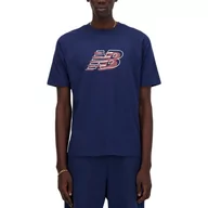 Koszulki sportowe męskie - Koszulka męska New Balance MT41526NNY  granatowa - miniaturka - grafika 1