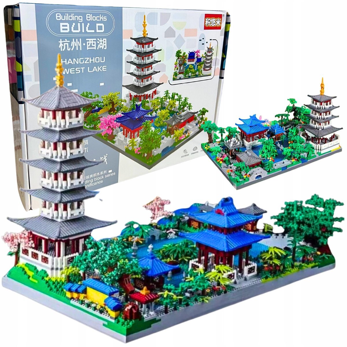 Zestaw Klocków Konstrukcyjnych Jezioro West Lake Hangzhou Słynne 4000 el.