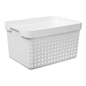 Pudła i pojemniki do przechowywania - Plast team poland Pojemnik Koszyk Seoul duży biały 16L PlastTeam PT60250800 - miniaturka - grafika 1