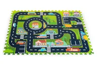 Zabawki interaktywne dla dzieci - Mata piankowa dla dzieci puzzle miasto ulice drogi - miniaturka - grafika 1