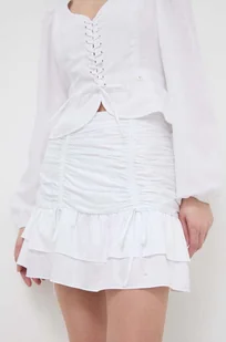 Guess spódnica ZOE kolor biały mini rozkloszowana W4GD86 WAF10 - Spódnice - miniaturka - grafika 1