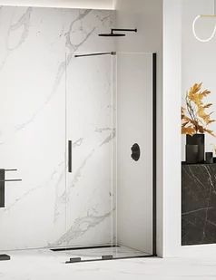 New Trendy EXK-4189 KABINA SMART BLACK WALK-IN 80x200 CZYSTE 8mm ACTIVE SHIELD - Kabiny prysznicowe - miniaturka - grafika 2